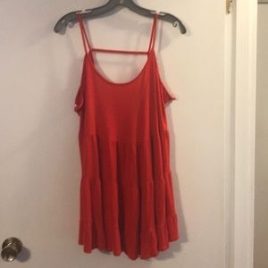 Dorothy red tiered tank